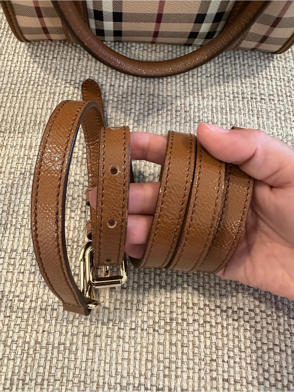 Burberry Small Dinton Haymarket Check Bag - Picture 11 of 12